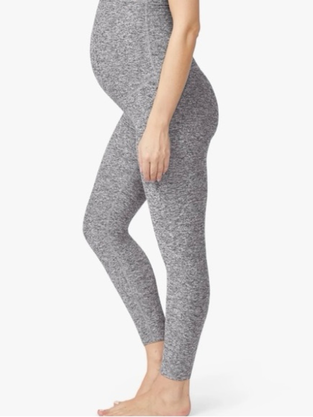 Beyond Yoga Spacedye Maternity Leggings XS Heather Gray | Over Bump